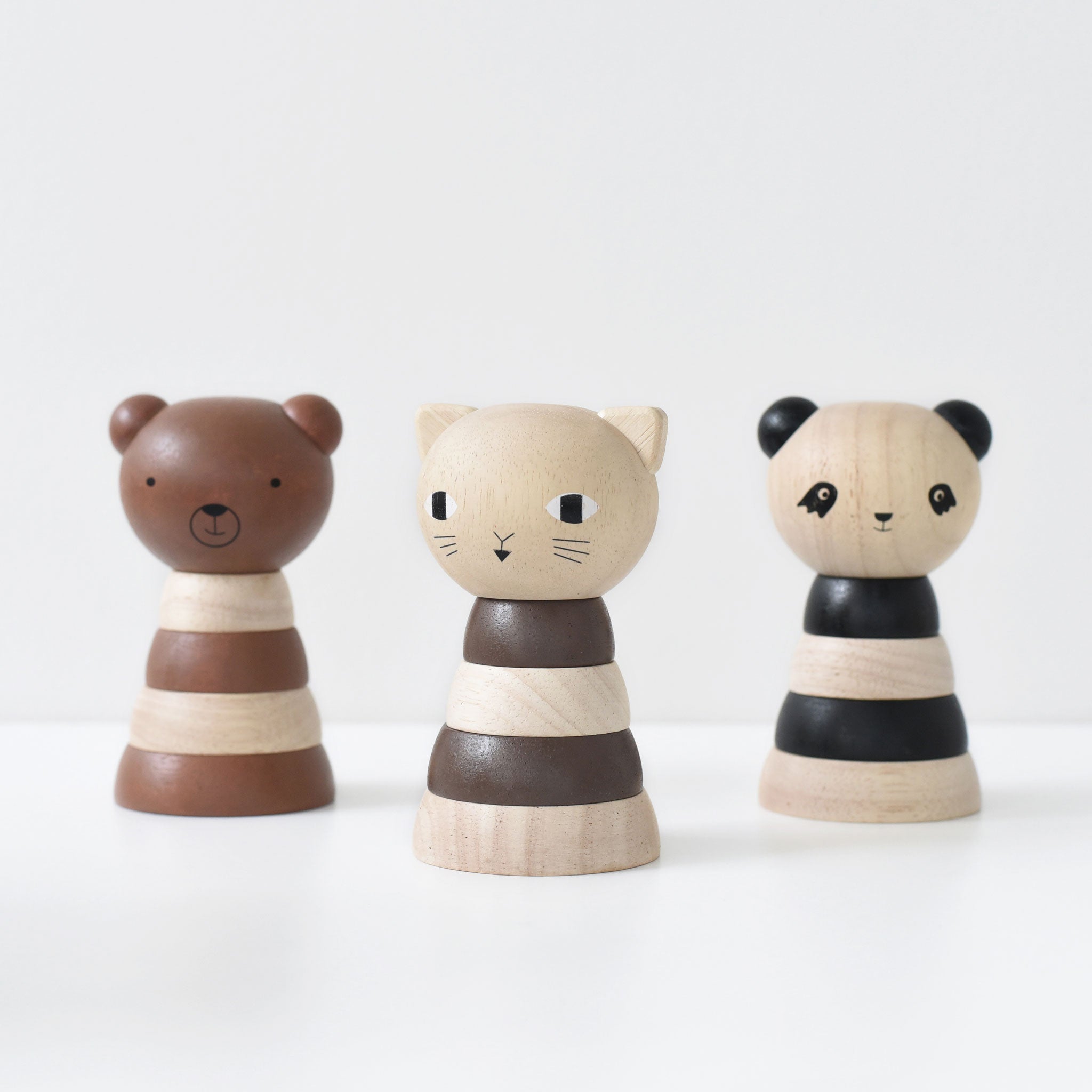 Wood Stacker - Panda Wooden Toys Wee Gallery   