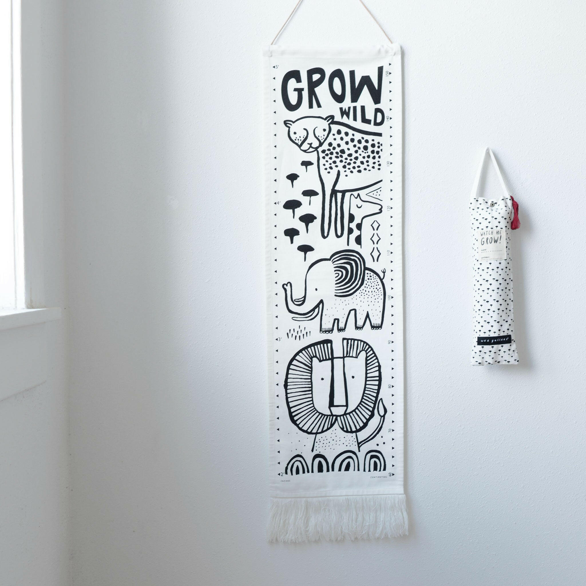 Canvas Growth Chart - Safari Decor Wee Gallery   