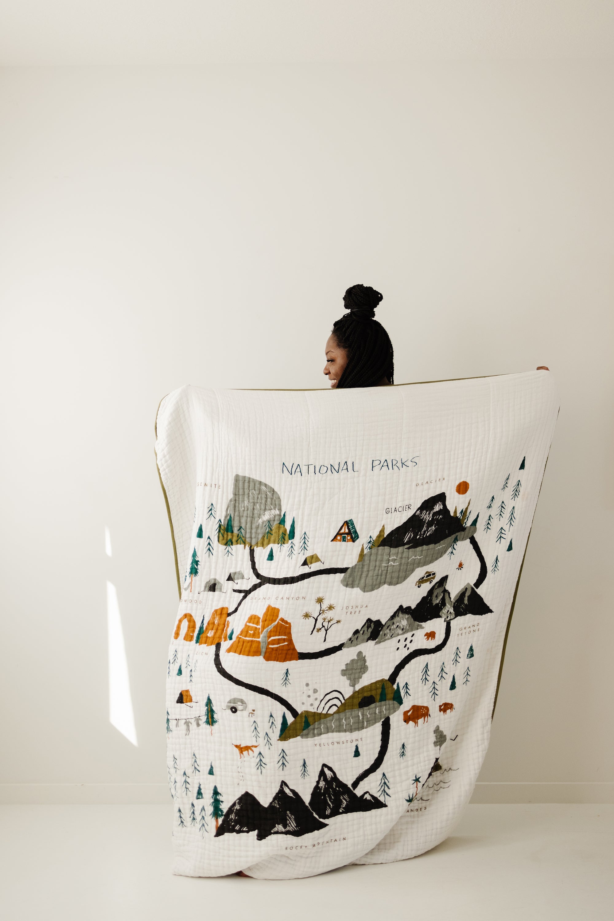 Large National Parks Throw Blanket Quilts Clementine Kids   