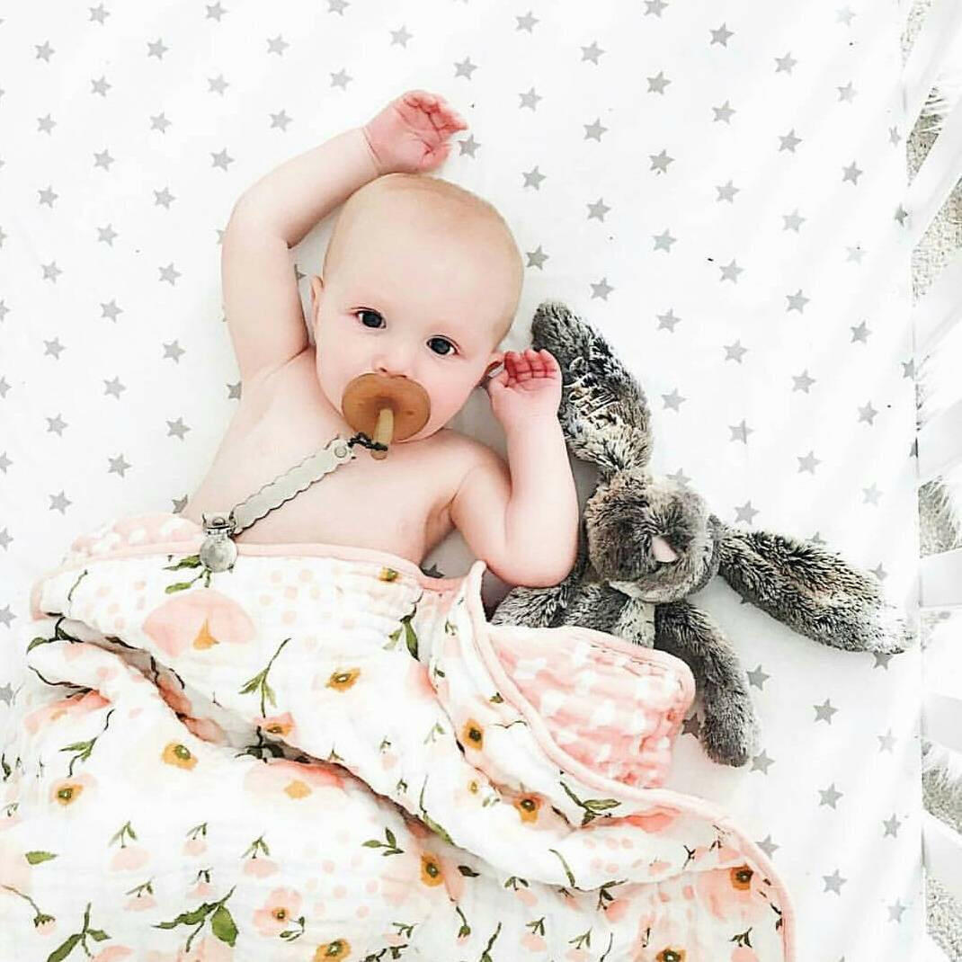 Blush Bloom Reversible Quilt Baby Essentials Clementine Kids   