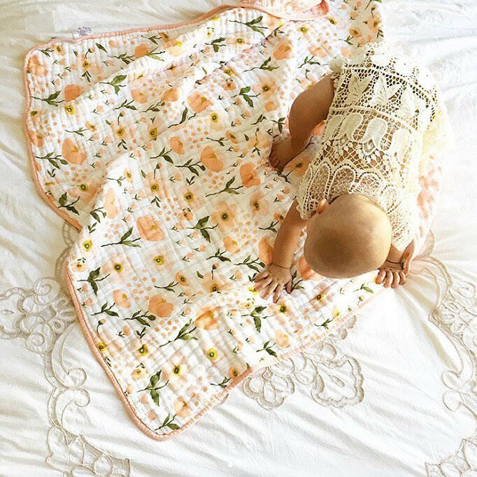 Blush Bloom Reversible Quilt Baby Essentials Clementine Kids   