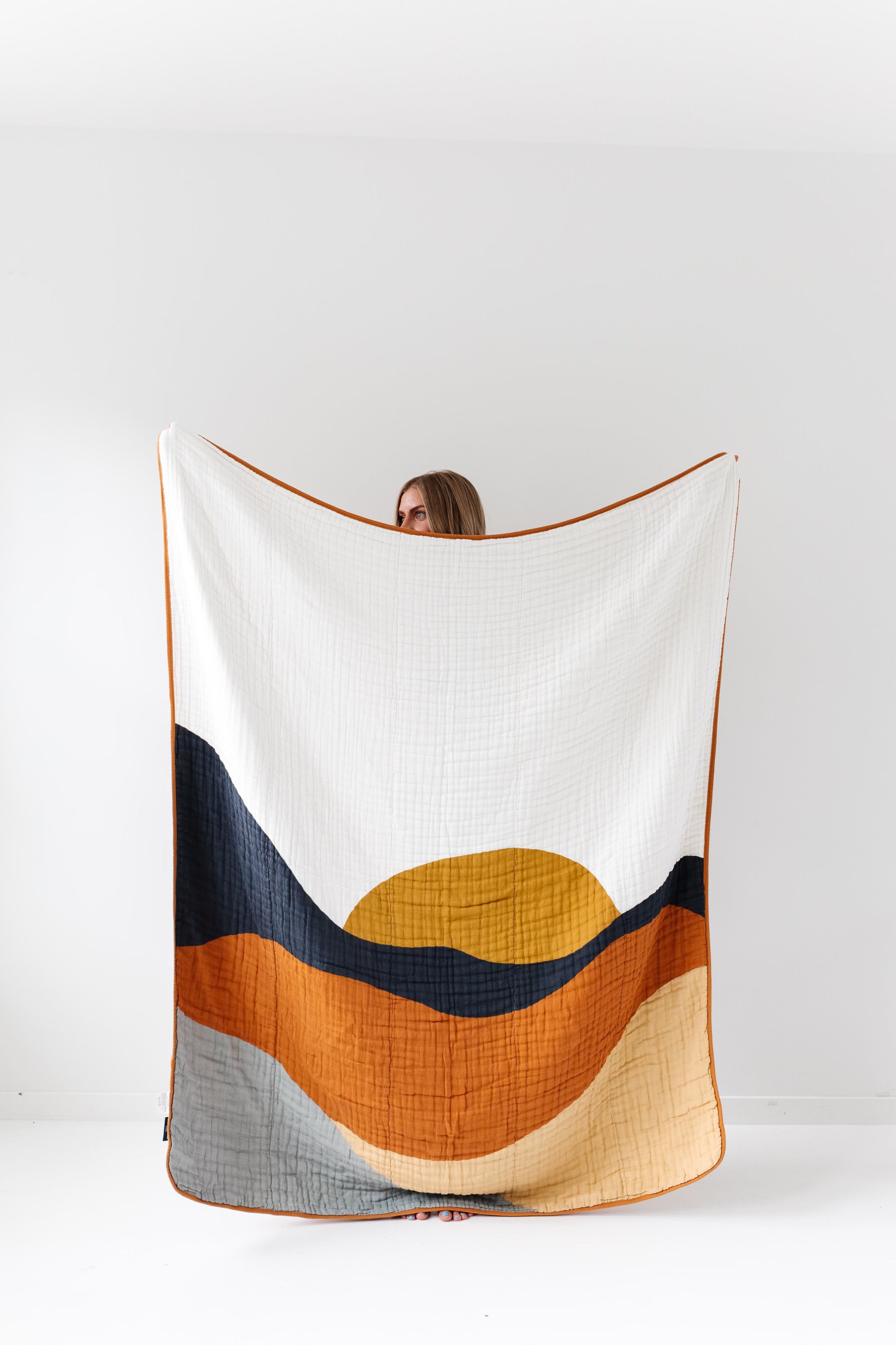 Large Sunset Throw Blanket Quilts Clementine Kids   