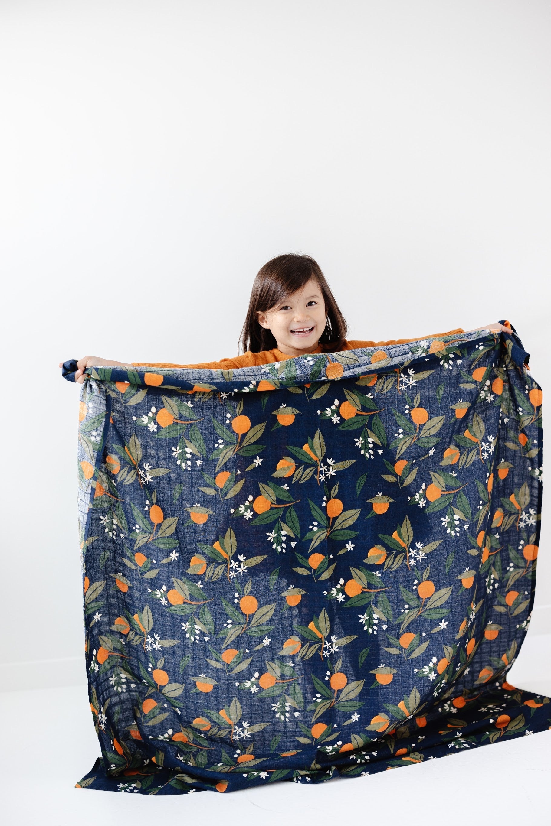 Orange Blossom Swaddle Swaddles Clementine Kids   