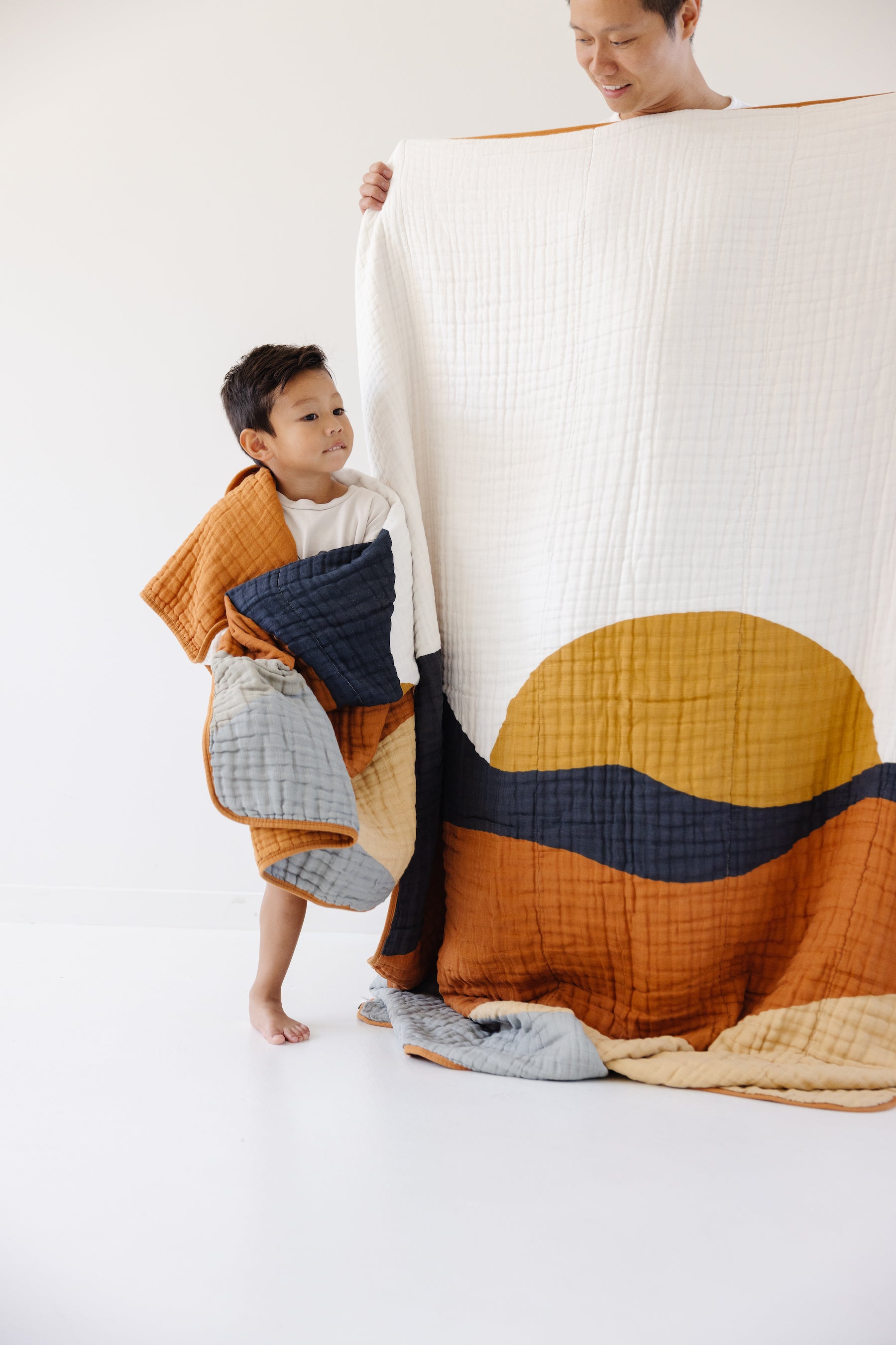 Large Sunset Throw Blanket Quilts Clementine Kids   