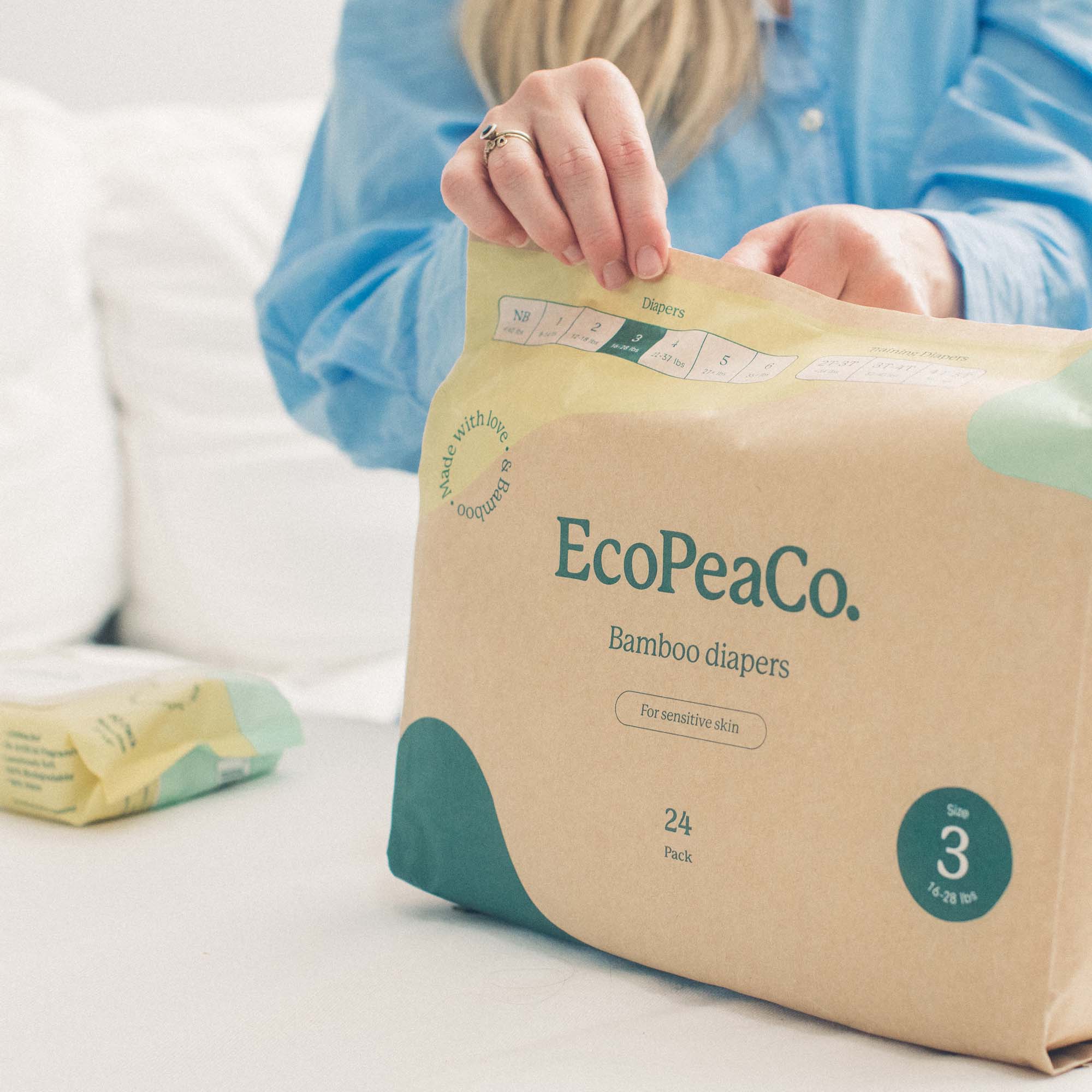 Box of Bamboo Diapers Diapers Eco Pea Co.   