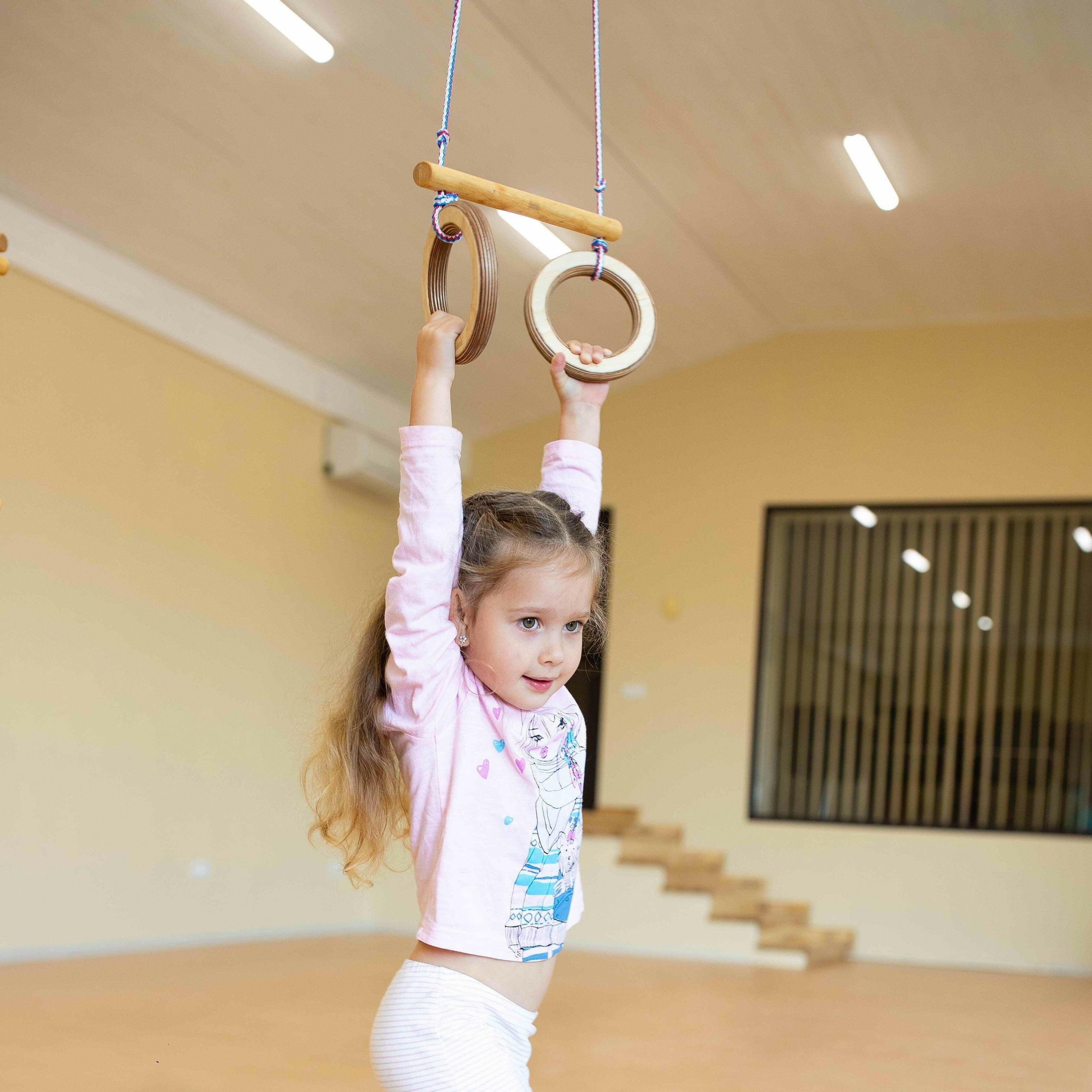 2in1 Swings Set: Disc rope swing + Trapeze bar with rings 2in1 Swing Set Goodevas   