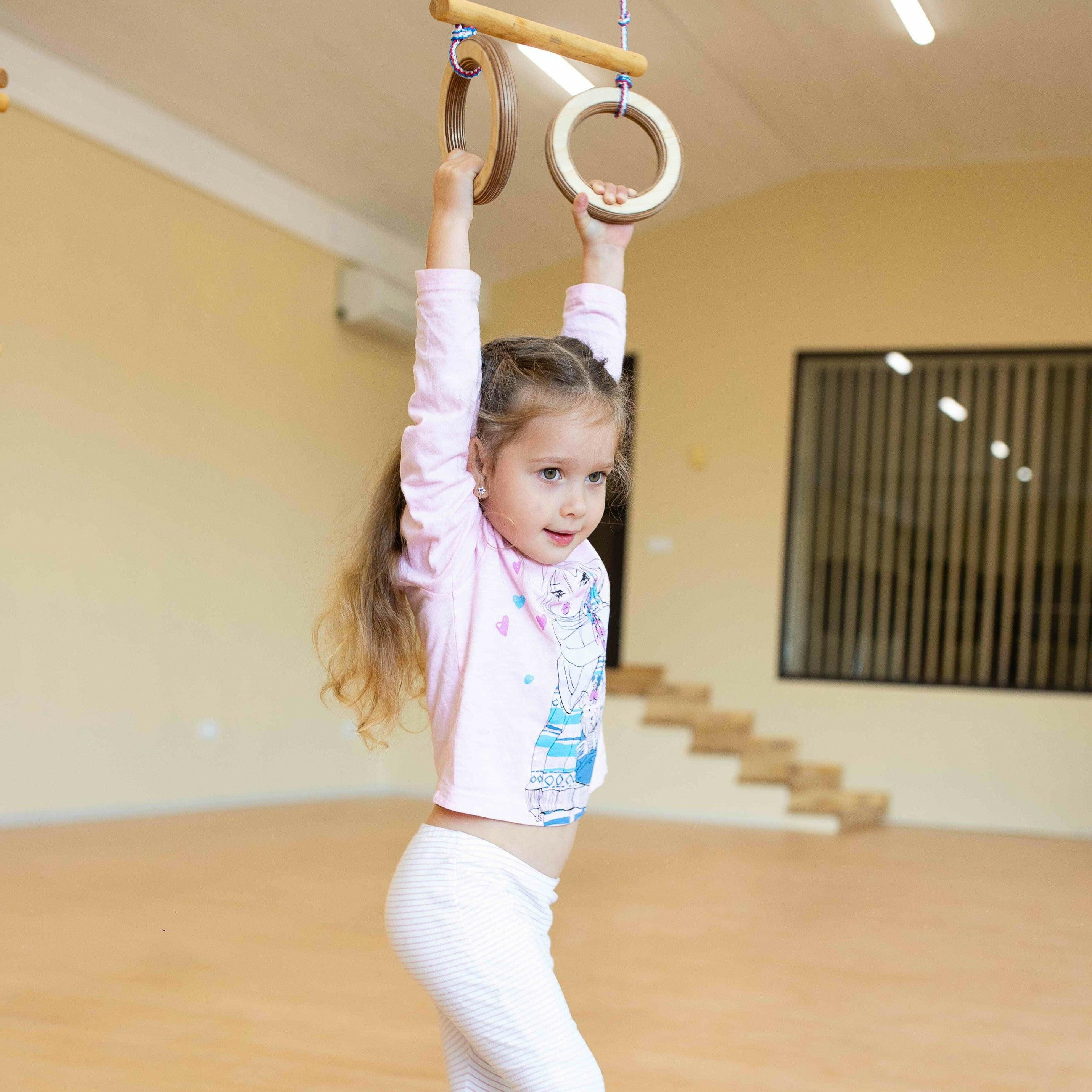 4in1 Swings Set: Rope ladder + Gymnastic rings + Disc swing + Trapeze bar with rings 4in1 Swing Set Goodevas   