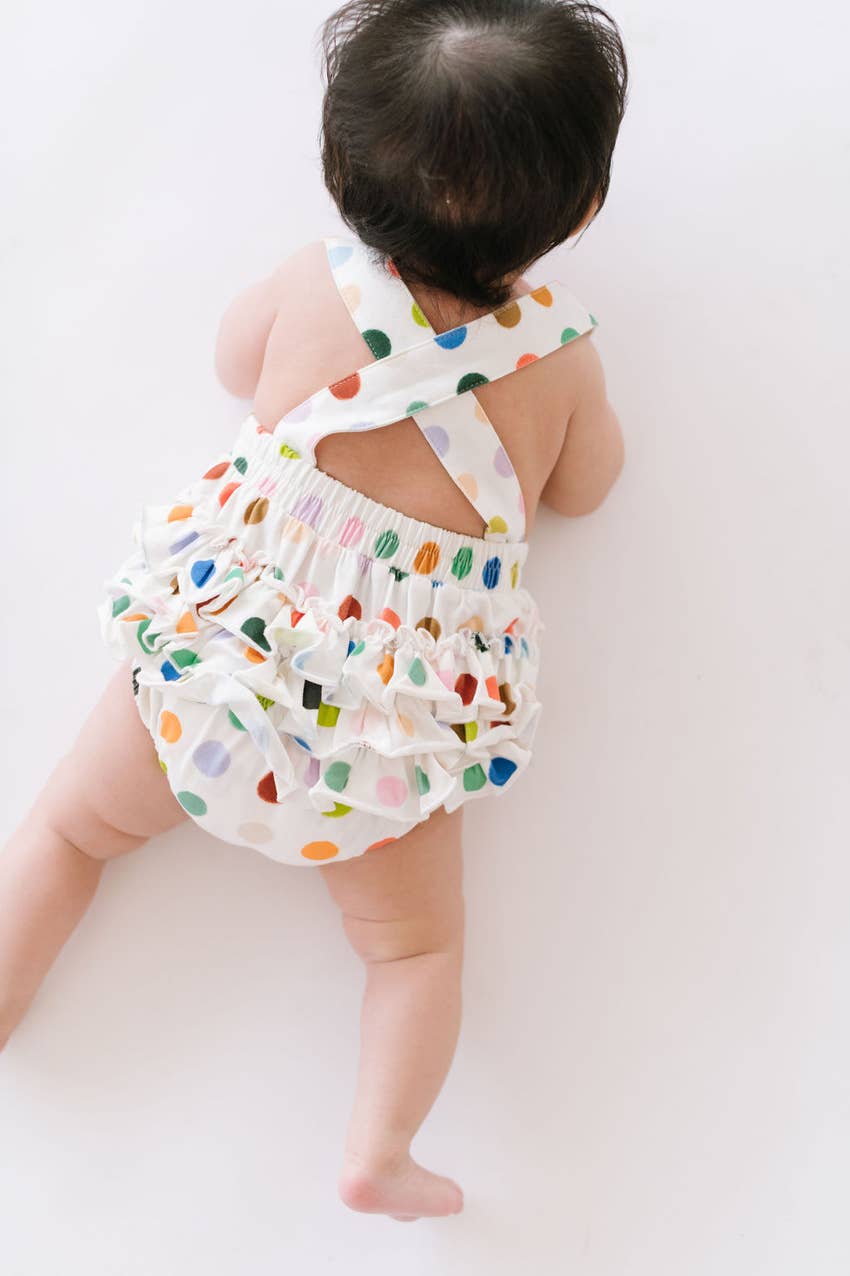 Isla Romper in Bold Dots romper Ollie Jay   