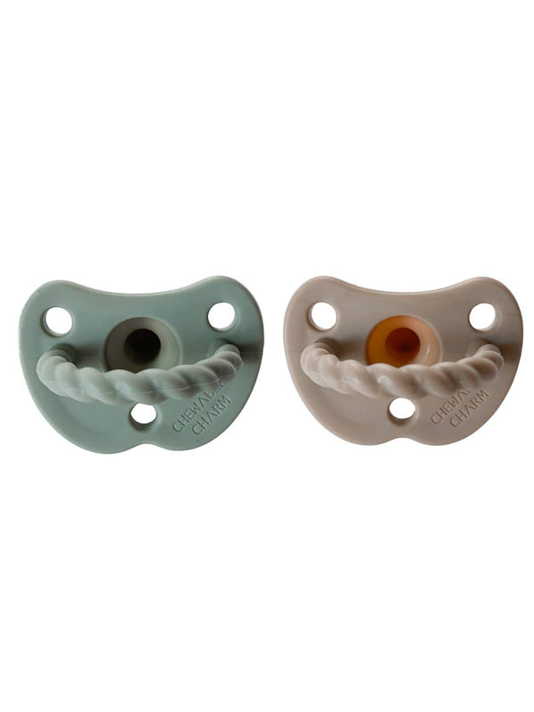 2 Pack Pacifier Twirl Handle | Sage + Almond