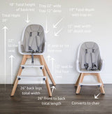 Modern Baby High Chair with Grey Pad