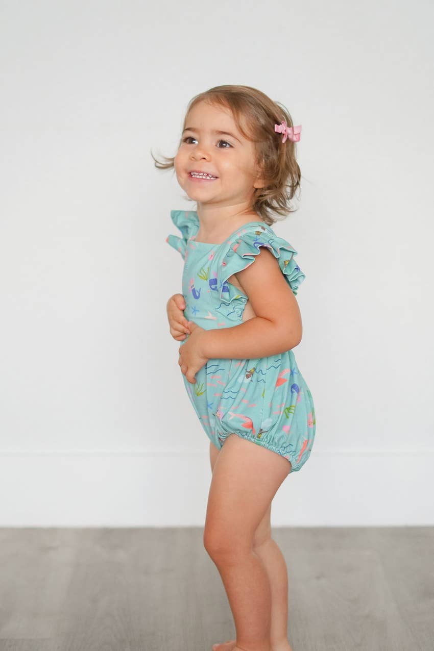 Emmy Romper in Mermaid romper Ollie Jay   