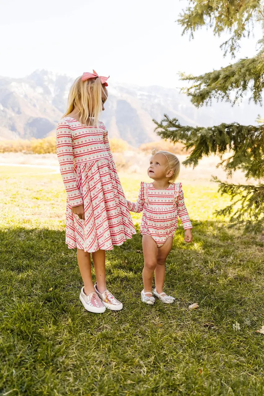 Leah Romper in Ornamental Stripe  Ollie Jay   