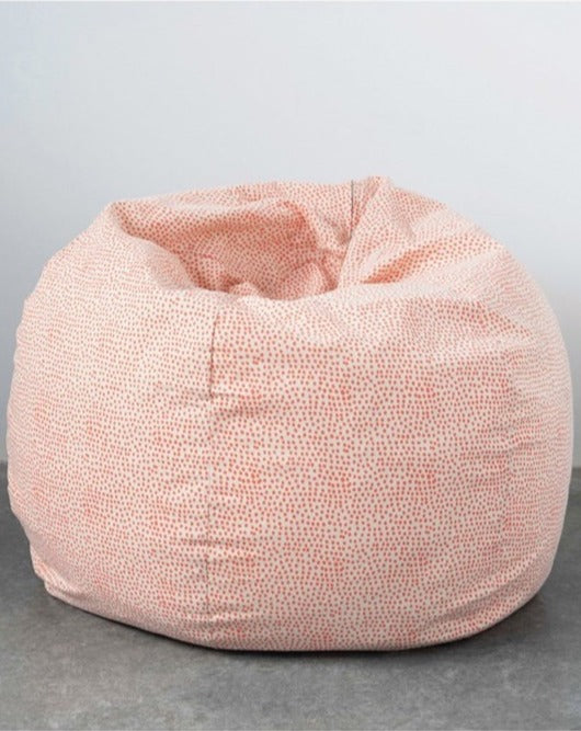 Cotton Printed Bean Bag w/ Polka Dots, Pink Children's Furniture Bloomingville Mini   