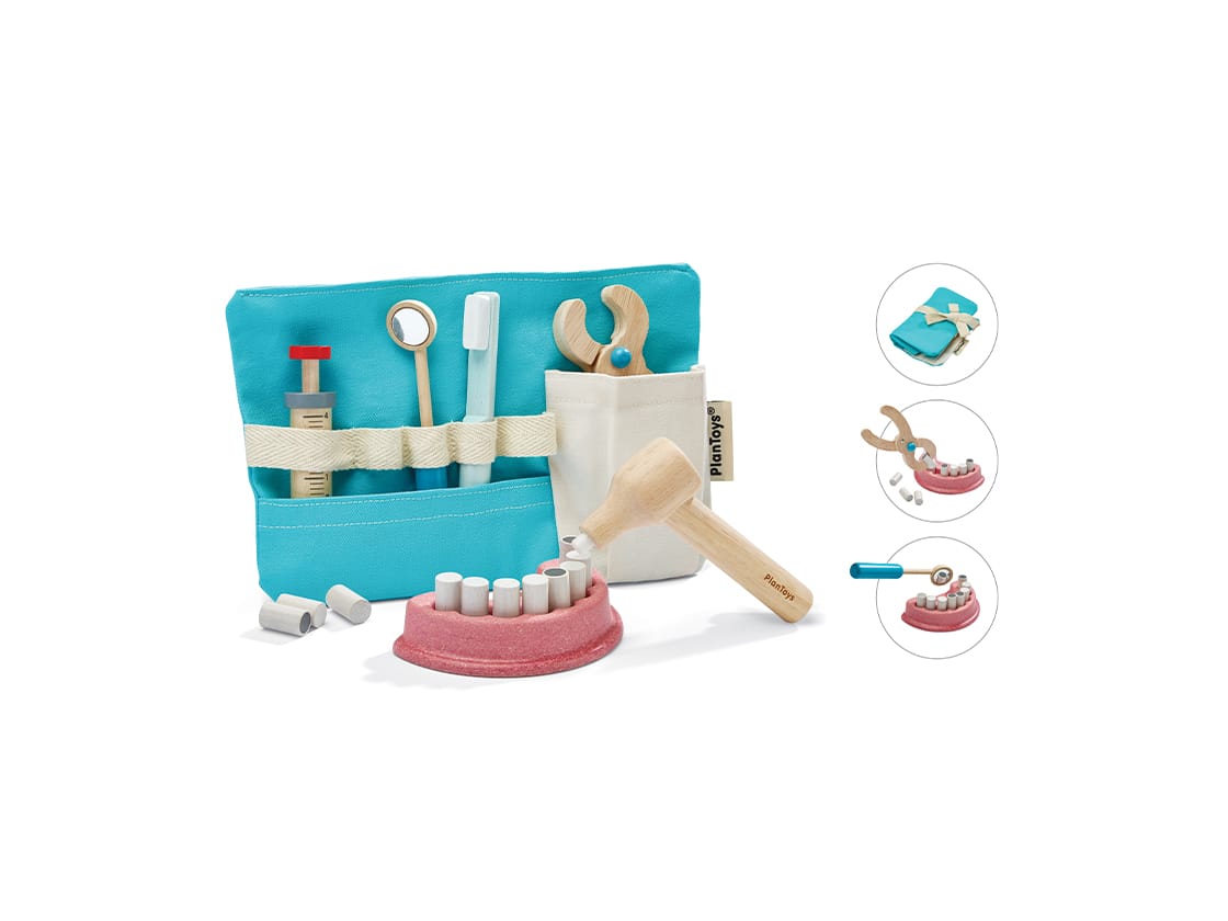 Wooden Dentist Set Kids Toys PlanToys   