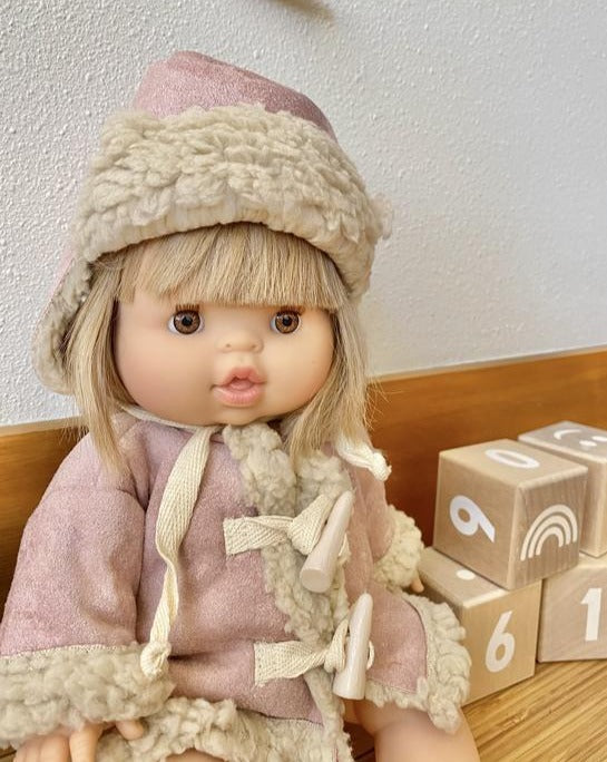 Blush Sherpa Doll Jacket Doll Clothing Minikane   