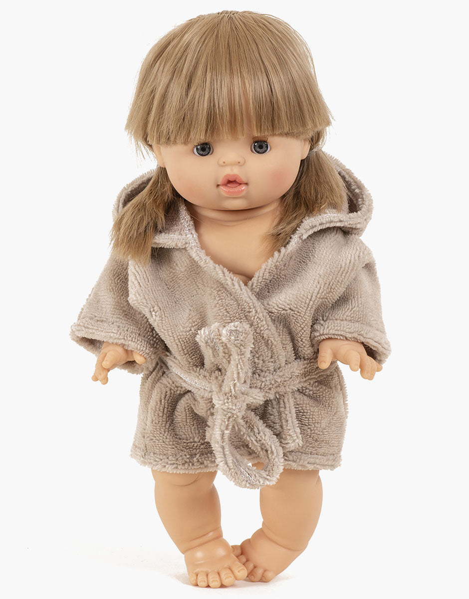 Doll Clothing Cozy Bathrobe Doll Clothing Minikane Latte  