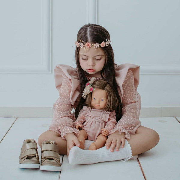 Baby Doll Girl with Down Syndrome - Brunette