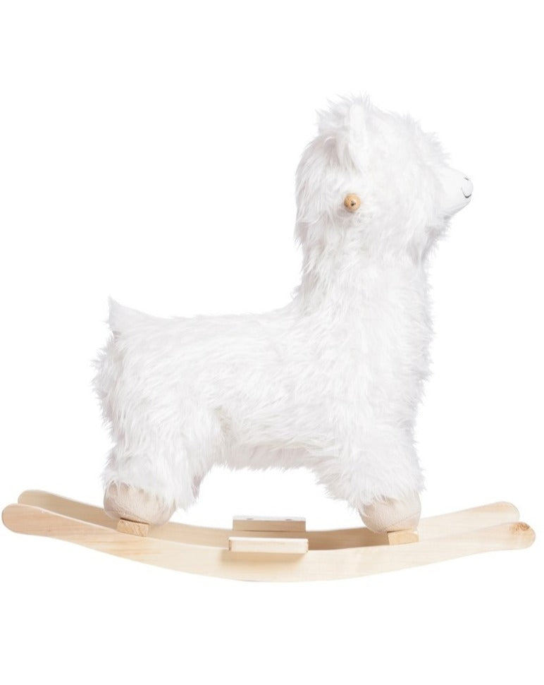 Plush White Rocking Llama Kids Toys Bloomingville Mini   