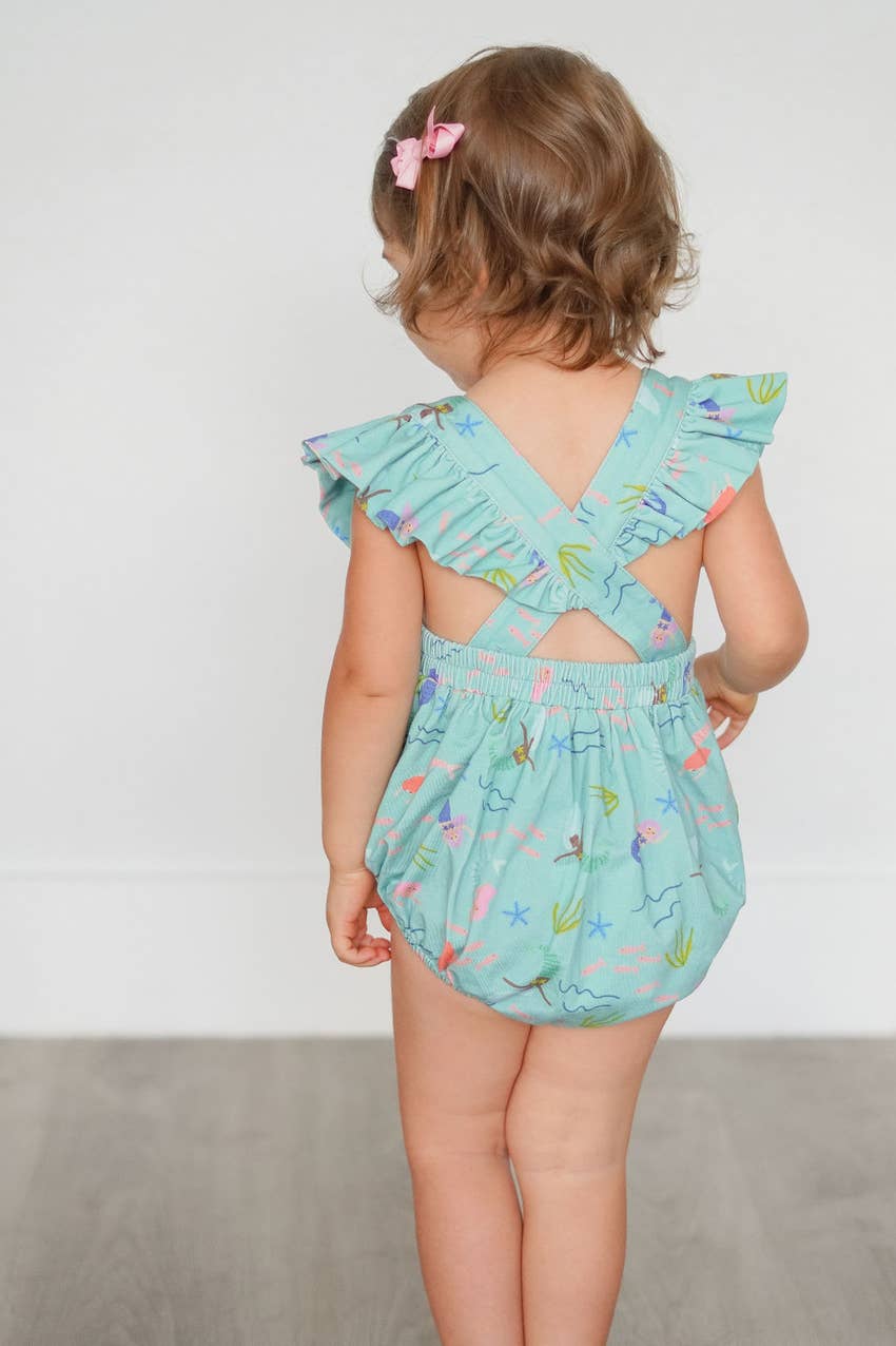 Emmy Romper in Mermaid romper Ollie Jay   