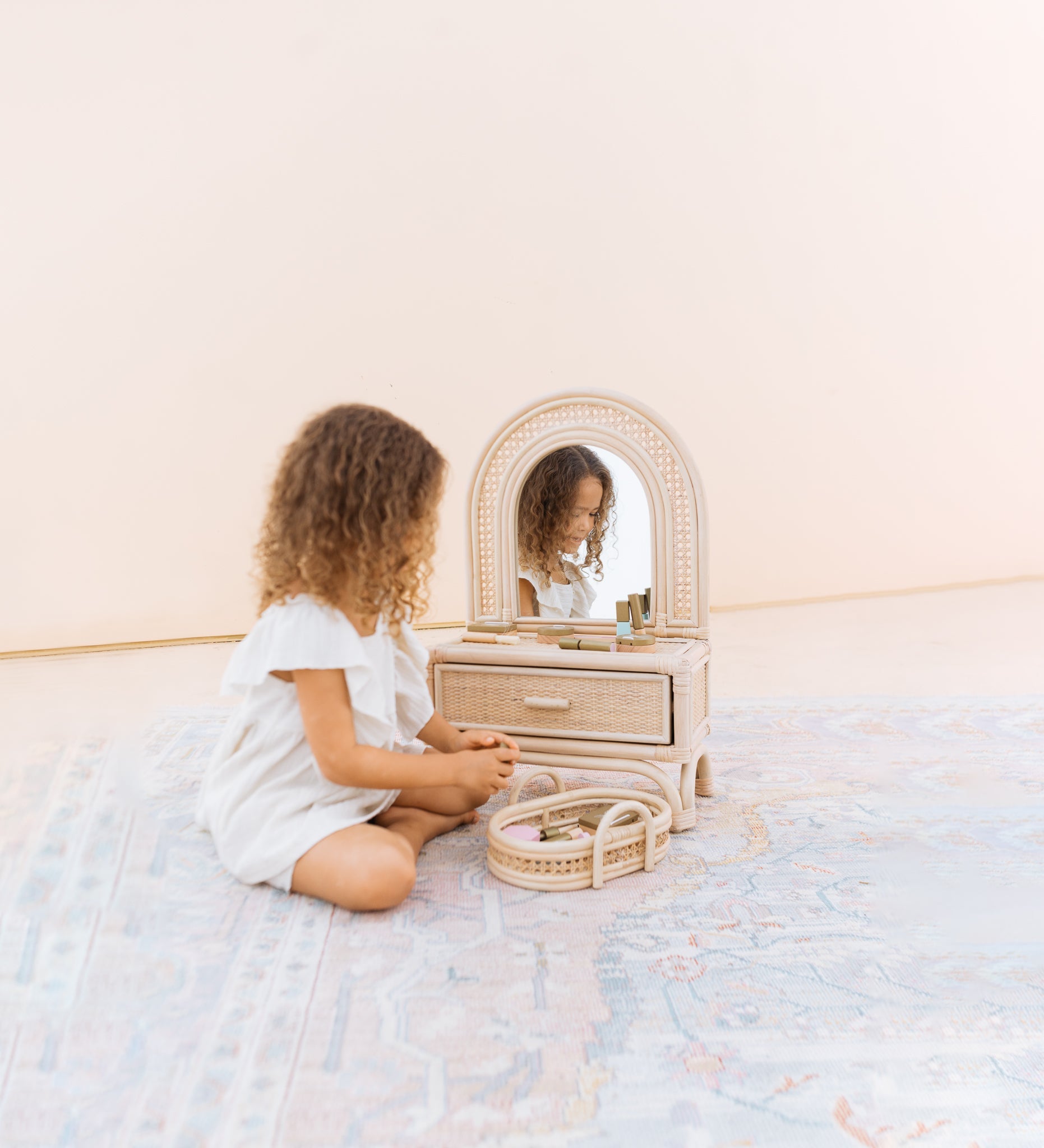 Little Rattan Play Tray Organization Ellie & Becks Co.   