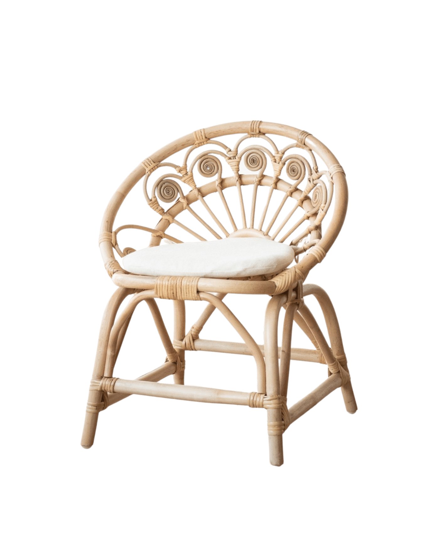 Dahlia Rattan Kids Chair Furniture Ellie & Becks Co.   