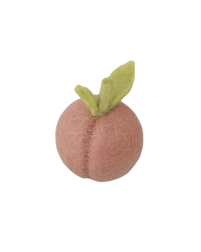 Felt Fruit Plushes Ellie & Becks Co. Peach  