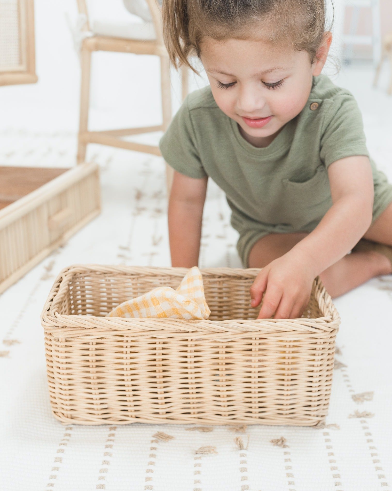 Small Rattan Baskets (set of 3) Organization Ellie & Becks Co.   