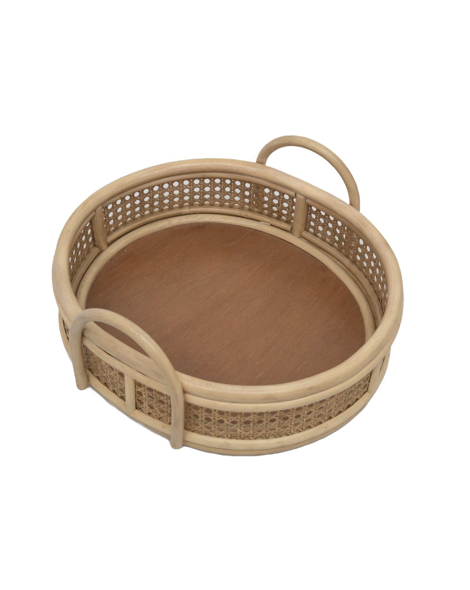 Rattan Full Size Serving Tray Organization Ellie & Becks Co.   