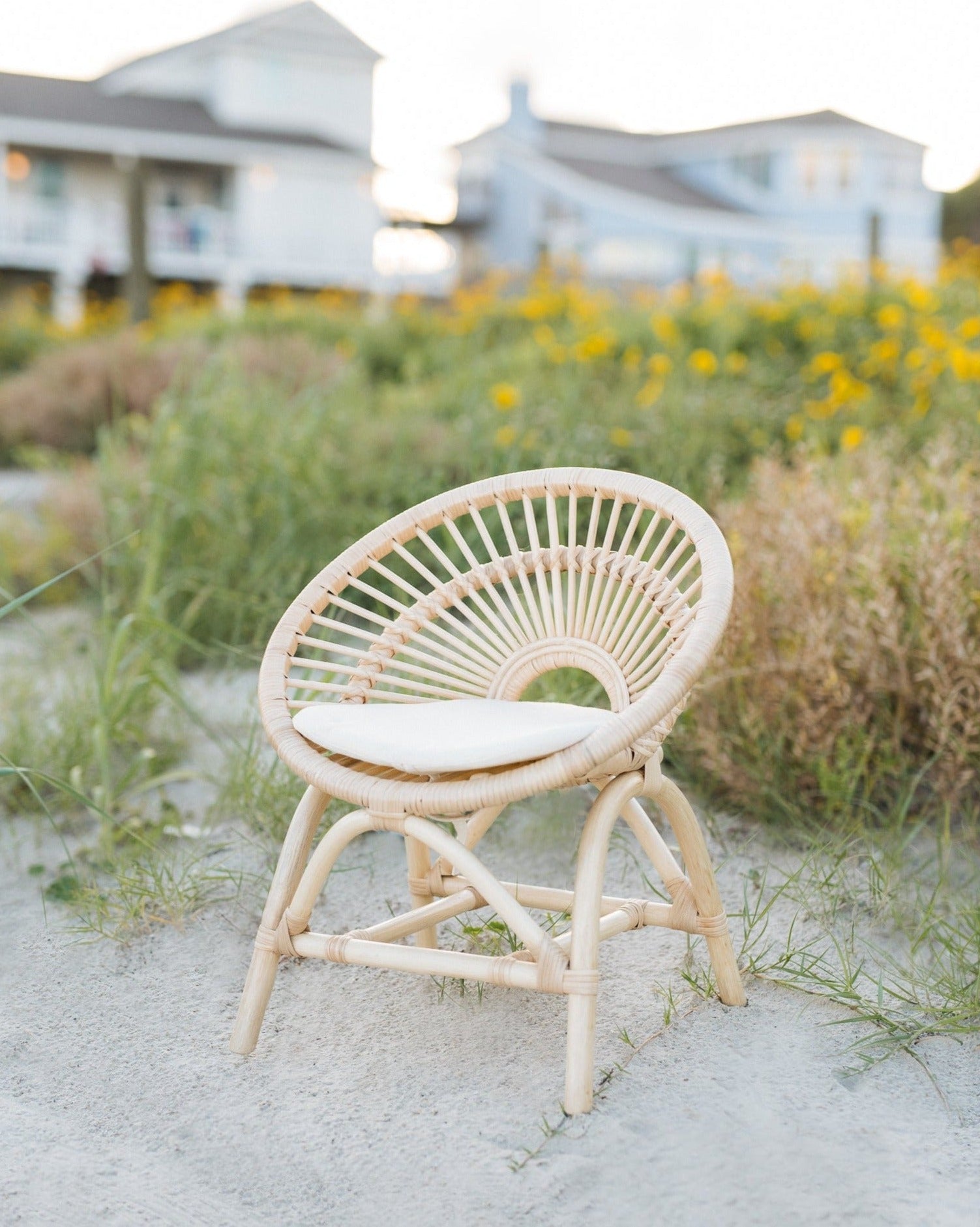 Rainbow Rattan Kids Chair - Natural Furniture Ellie & Becks Co. Default Title  