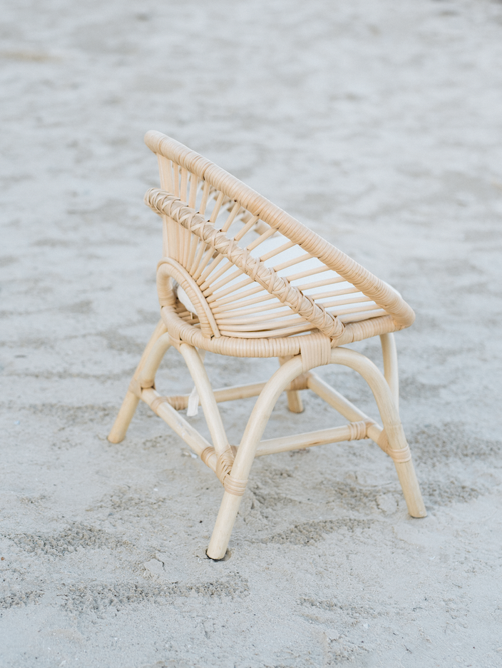 Rainbow Rattan Kids Chair - Natural Furniture Ellie & Becks Co.   