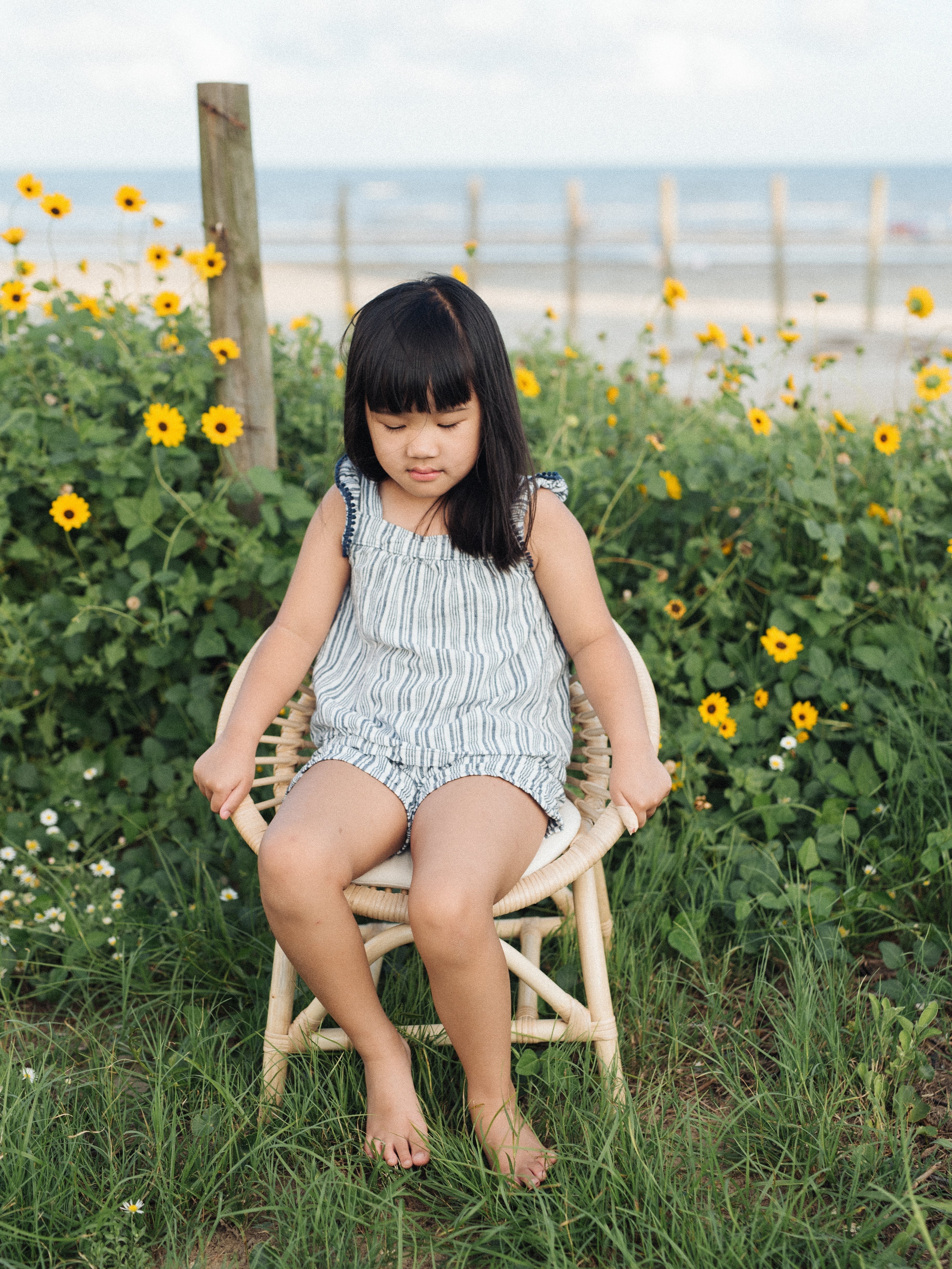 Rainbow Rattan Kids Chair - Natural Furniture Ellie & Becks Co.   