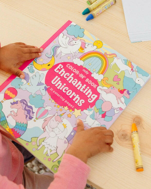 Color-in-Book - Enchanting Unicorns Art Supplies OOLY - Art & School Supplies   