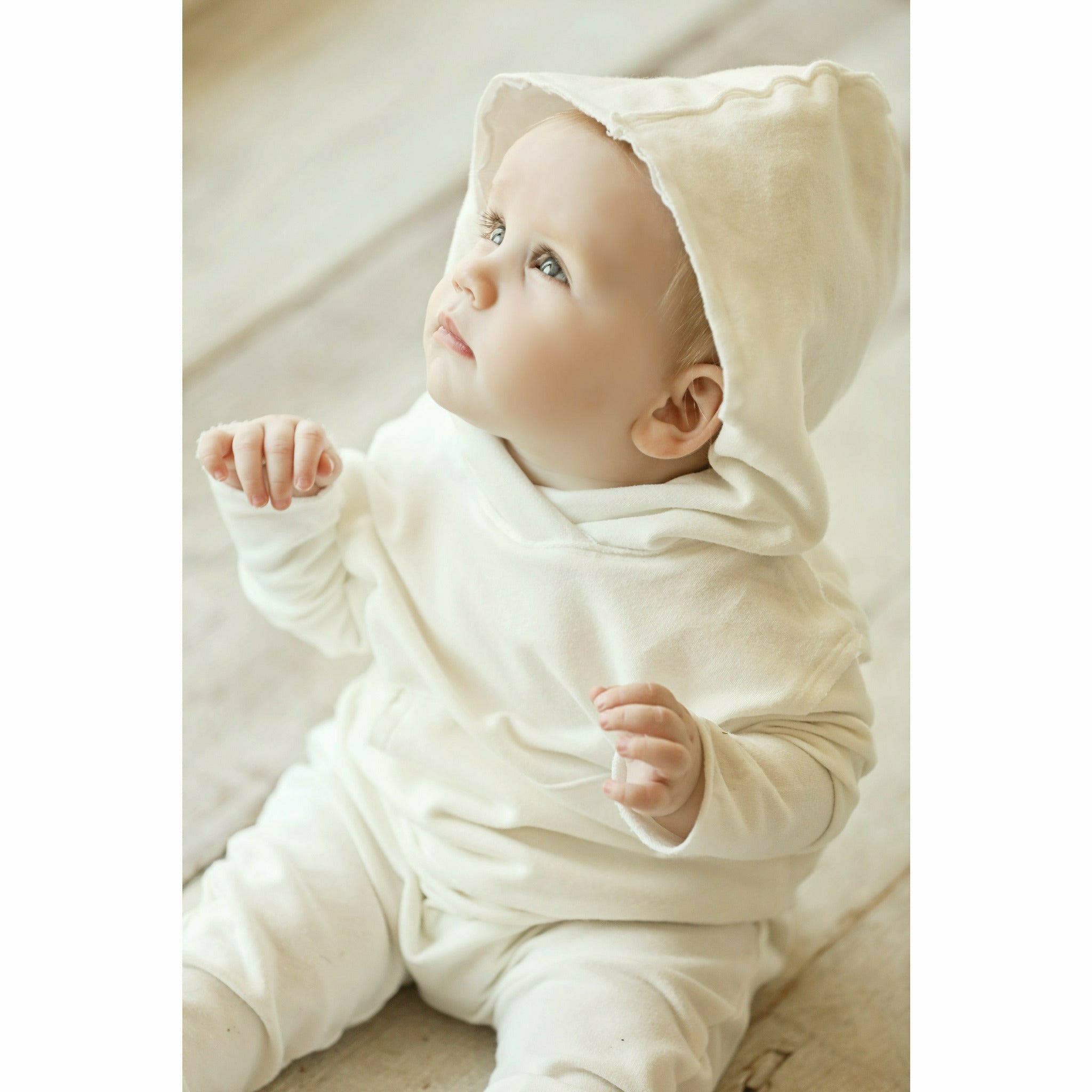 Organic Baby  Benji Hoodie Cream Sweatshirts Be Mi Los Angeles   