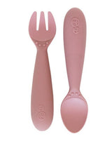 Mini Toddler Fork and Spoon Set Blush 