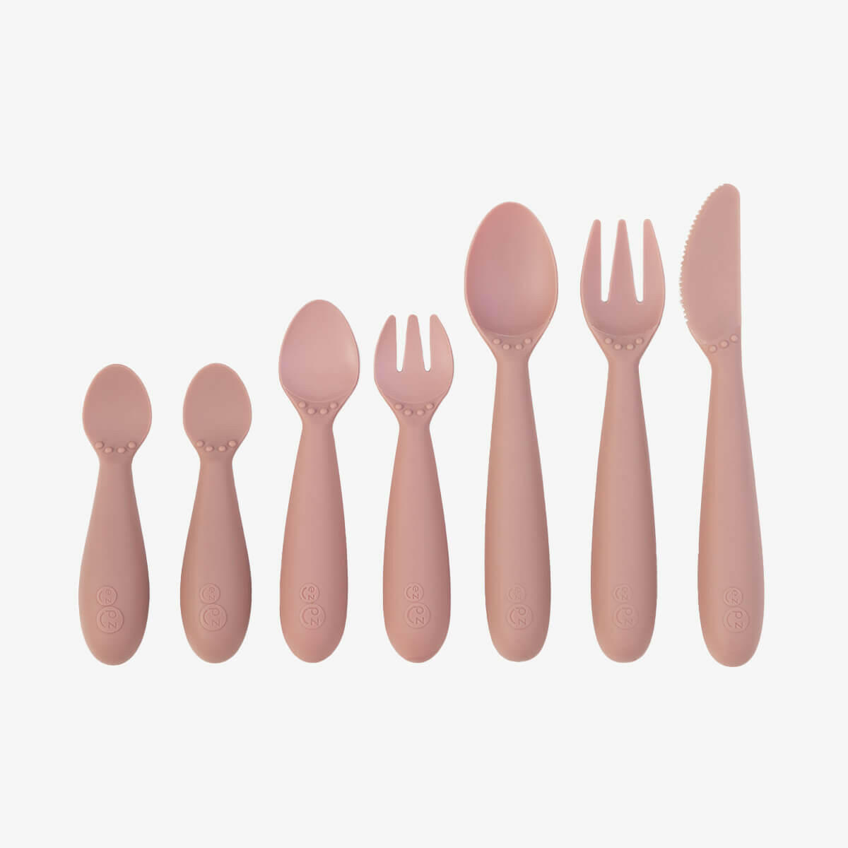 Developmental Utensil Set Retail ezpz Blush  