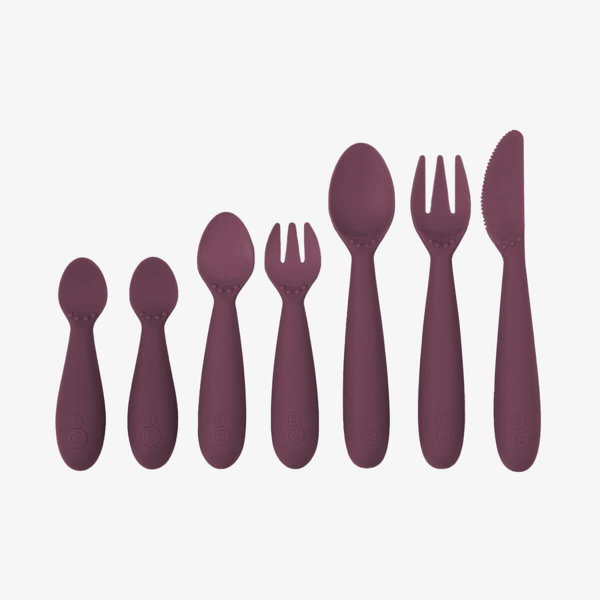 Developmental Utensil Set Retail ezpz Mauve  