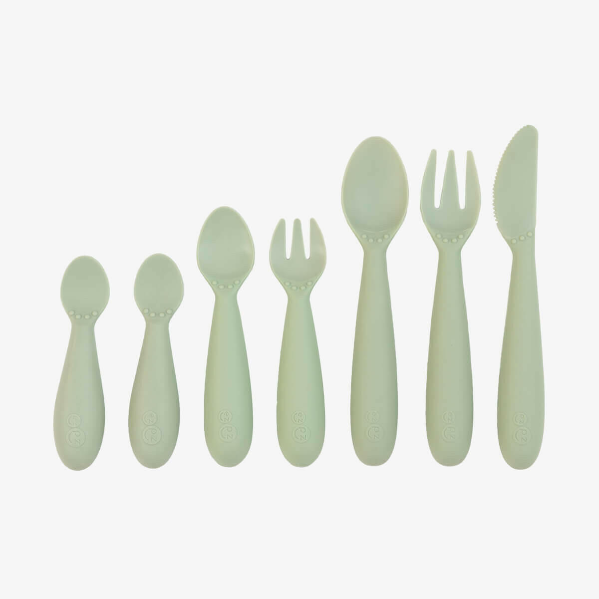 Developmental Utensil Set Retail ezpz Sage  