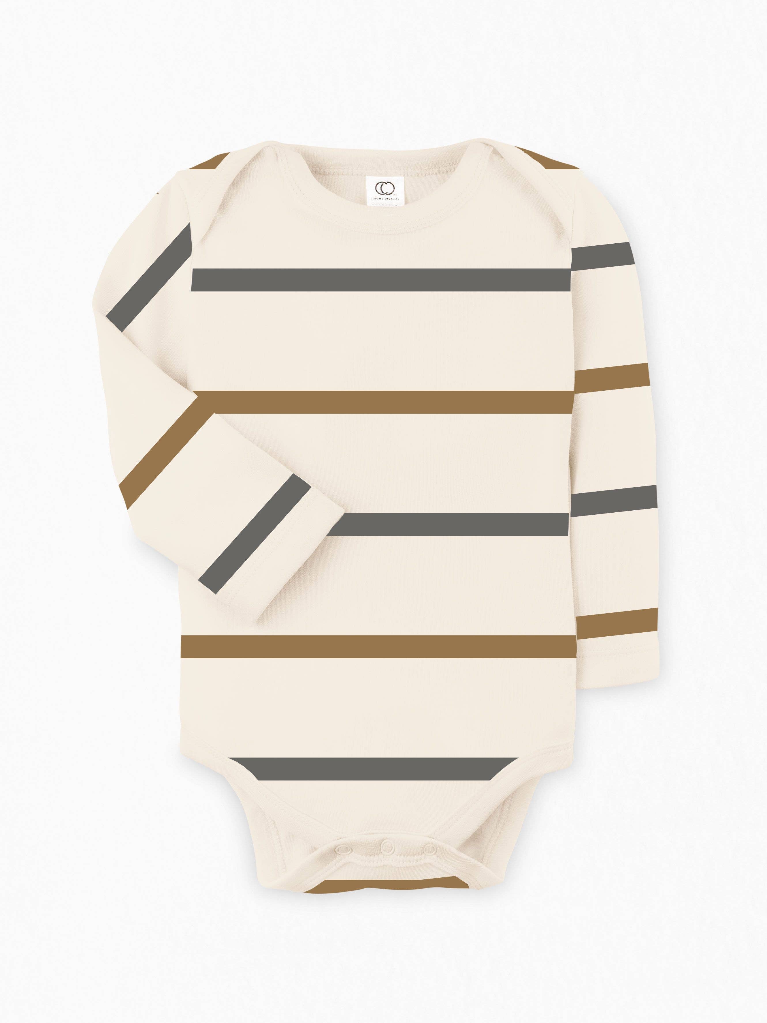 River Organic Cotton Bodysuit - Reno Stripe Baby Clothing Colored Organics   