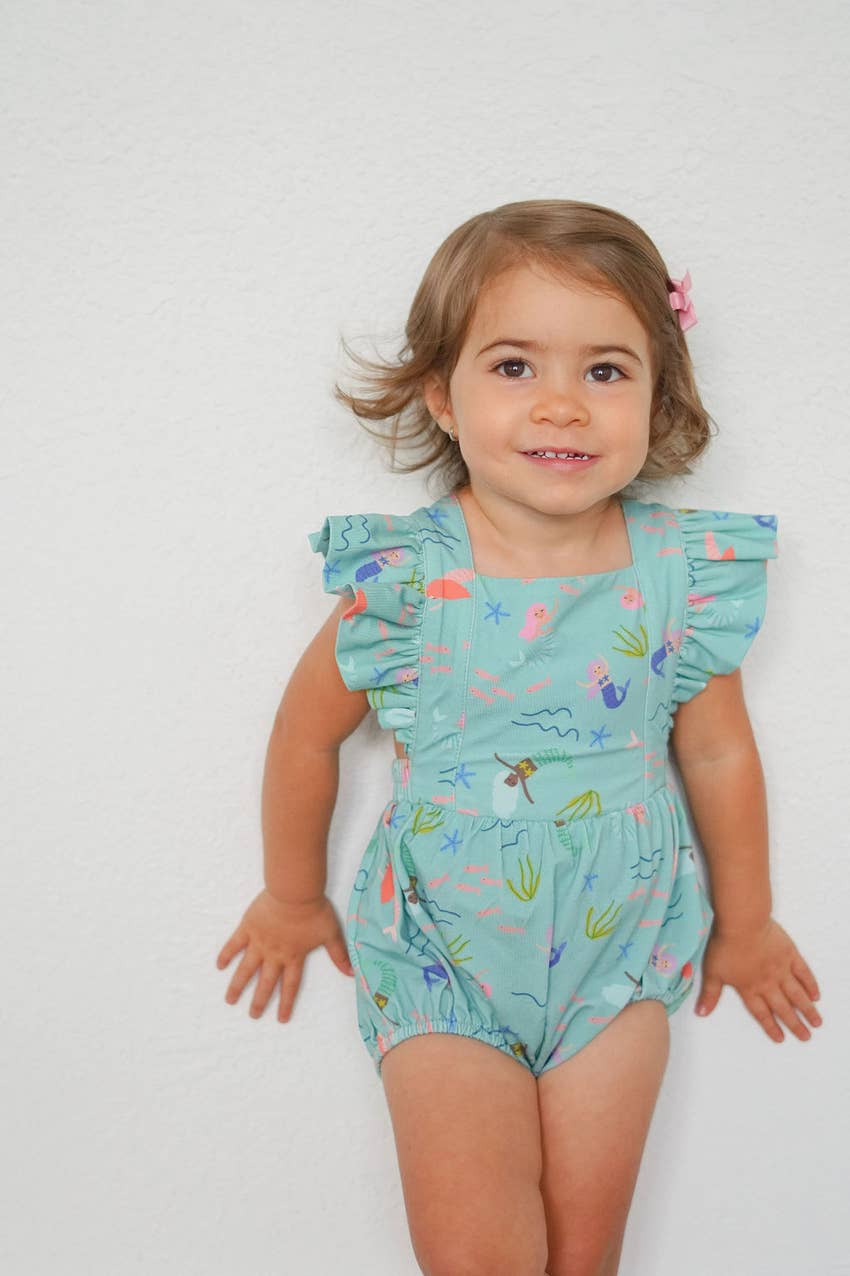 Emmy Romper in Mermaid romper Ollie Jay   