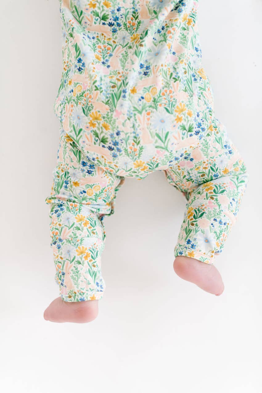 Baby Pajama in Bunny Garden  Ollie Jay   