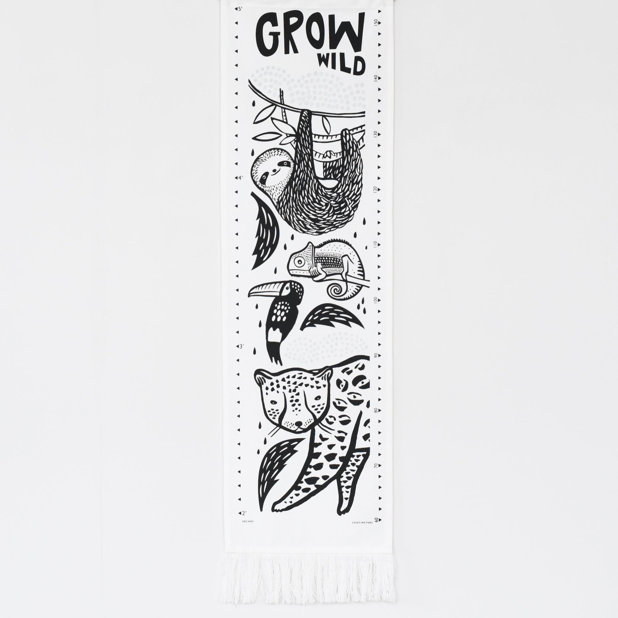 Canvas Growth Chart - Rainforest Decor Wee Gallery   