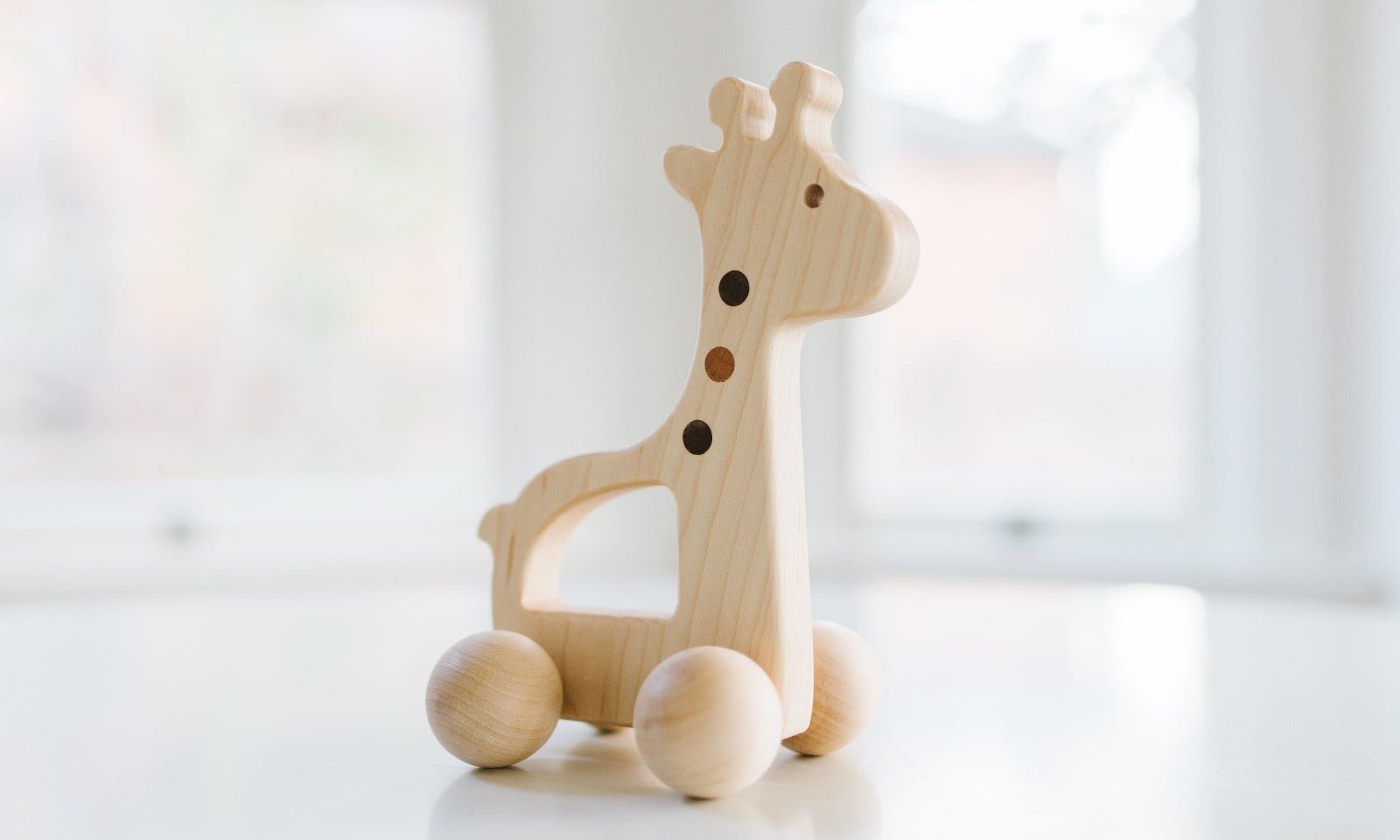 Giraffe Push Toy Wooden Toy Bannor Toys   