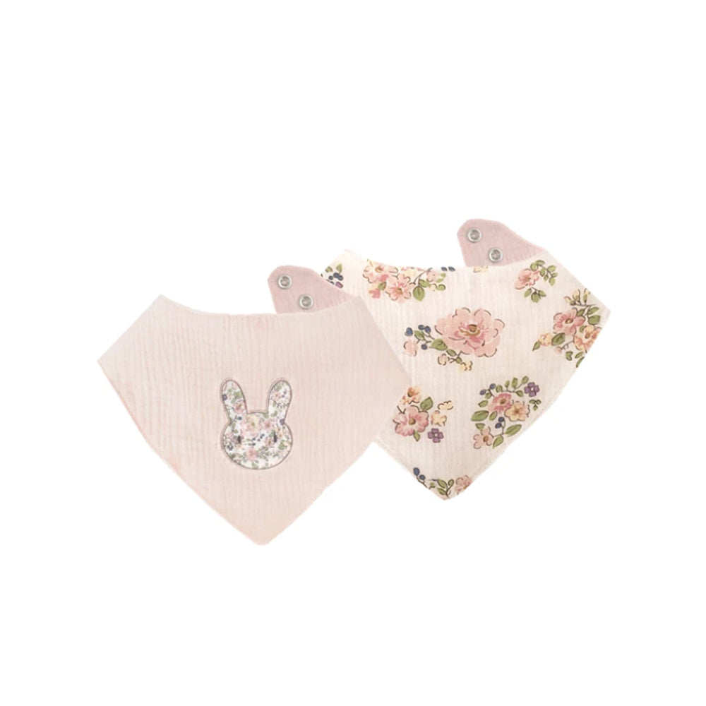 BUNNY BANDANA 2 PC BIB SET  MON AMI   