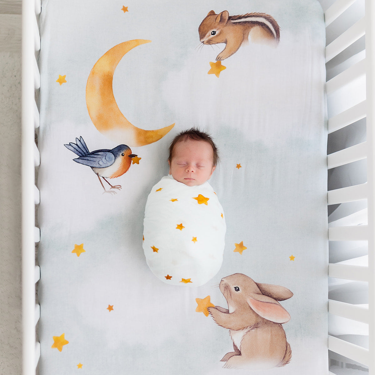 Goodnight Wonderland Standard Size Crib Sheet Crib sheets Rookie Humans   