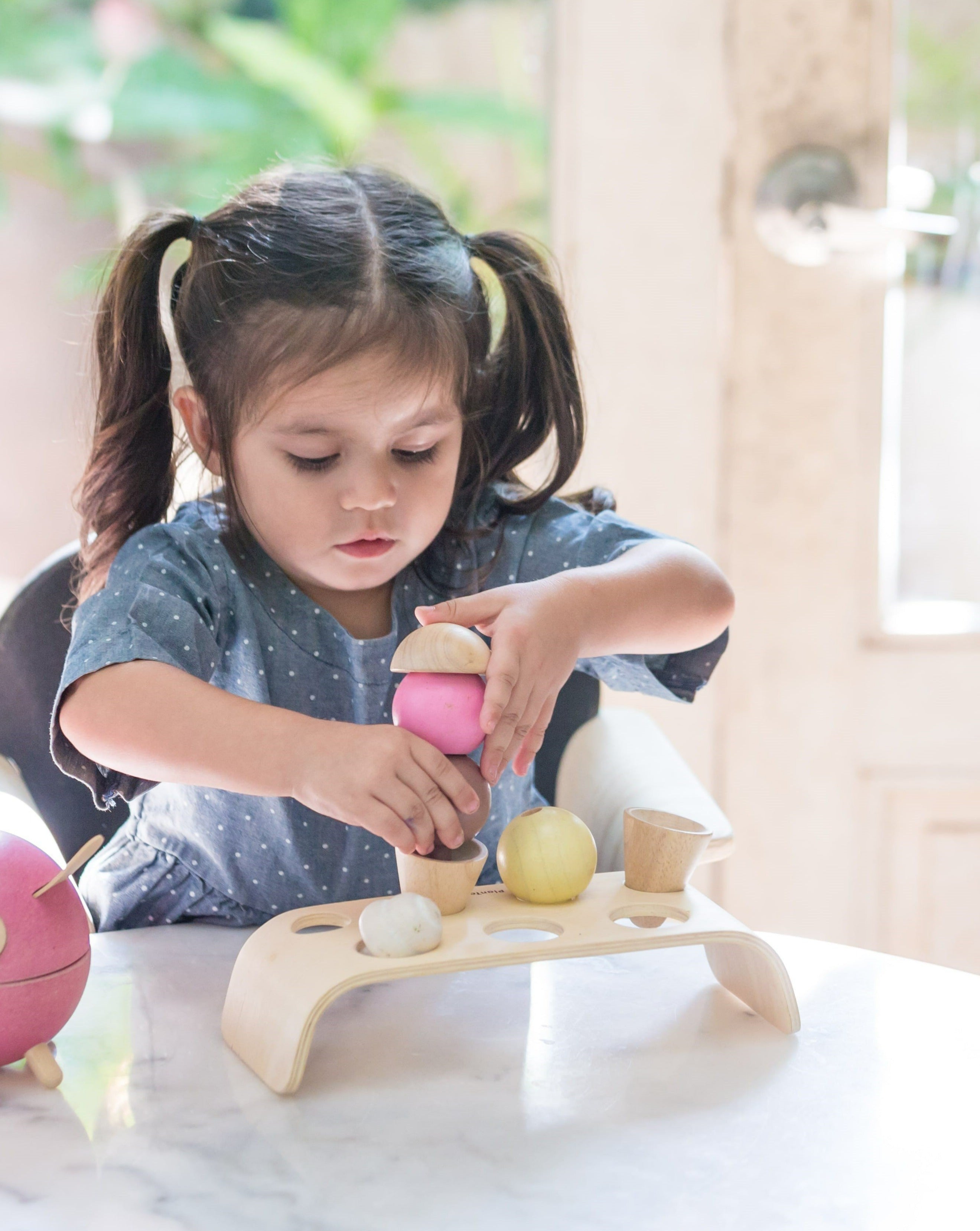 Wooden Ice Cream Toy Set Play Food PlanToys   