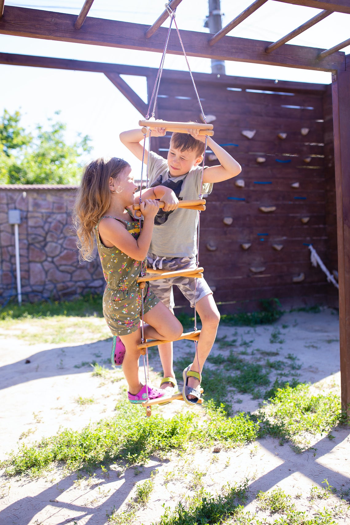 Triangle rope ladder for kids Single Swing Goodevas   