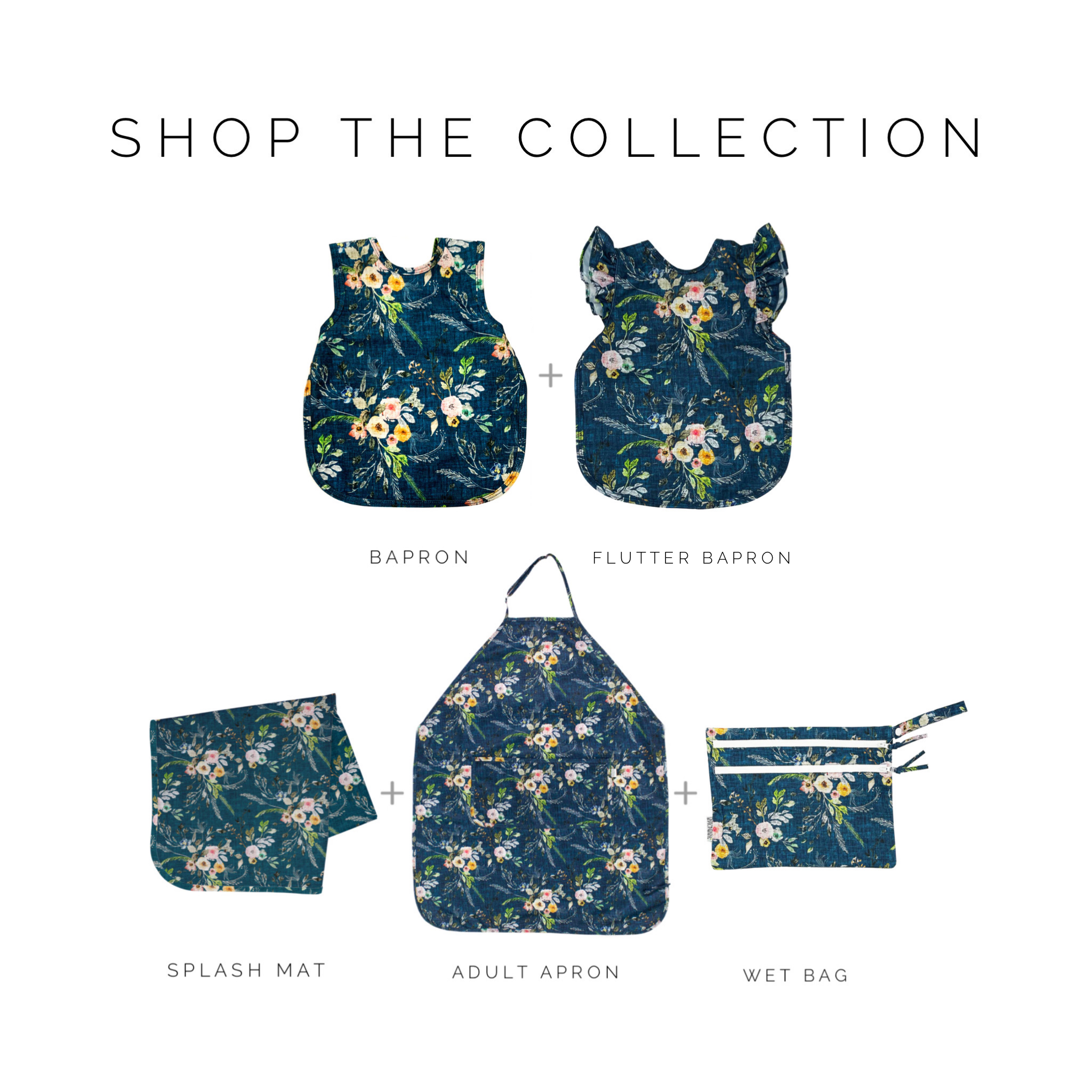 Boho Floral - Waterproof Wet Bag (For mealtime, on-the-go, and more!)  BapronBaby   