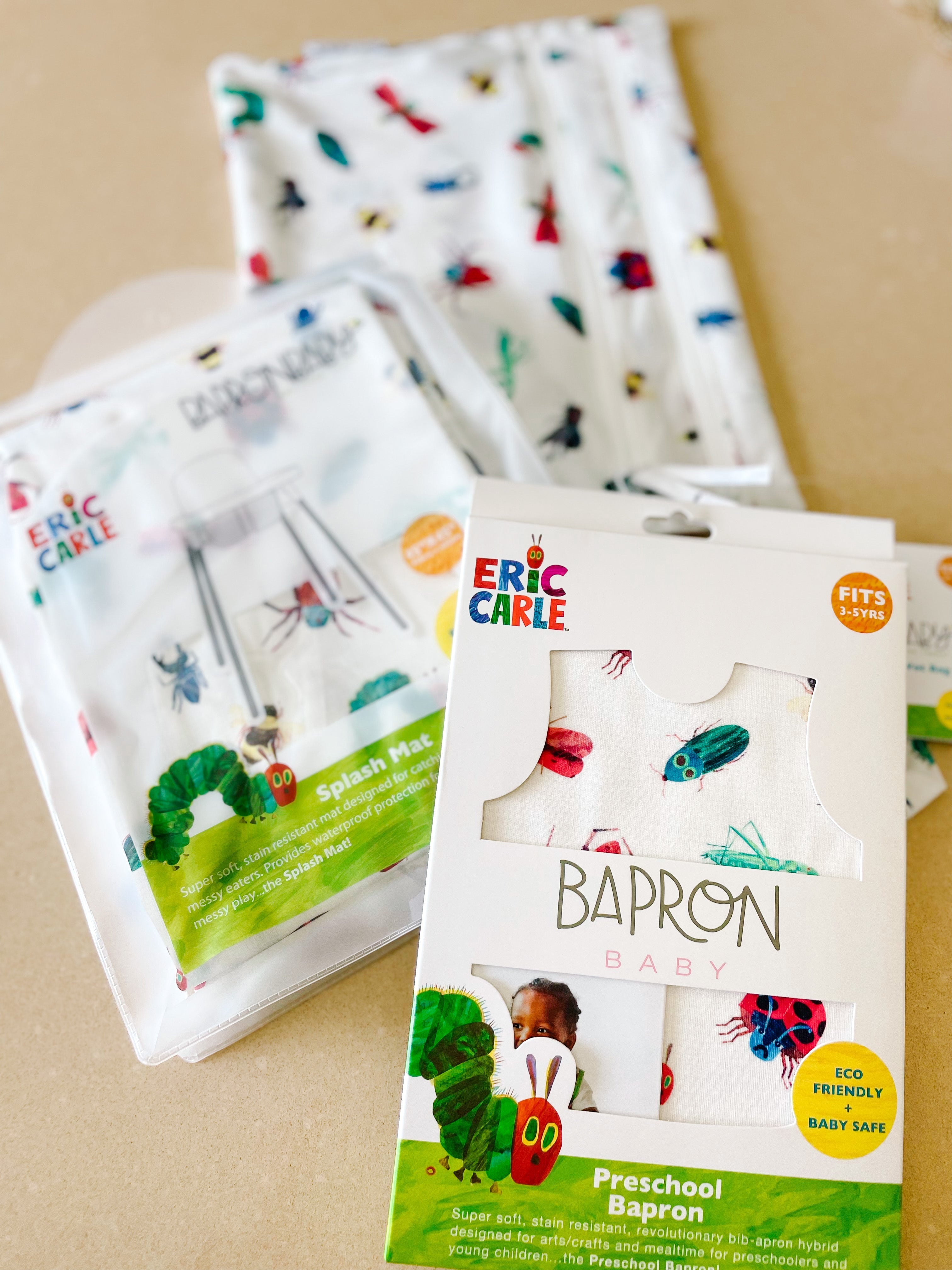 Bug World Splash Mat - from the World Of Eric Carle - A Waterproof Catch-All for Highchair Spills and More!  BapronBaby   