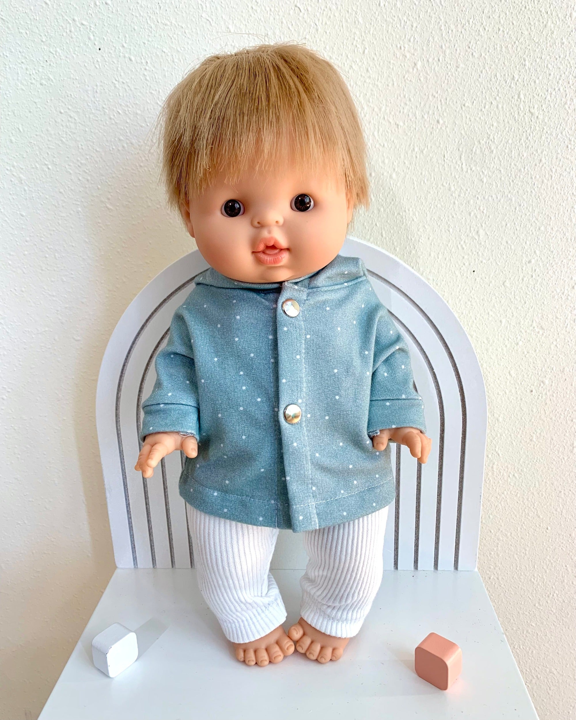 Doll Sweatshirt Doll Clothing Little Wonder & Co. Sage  