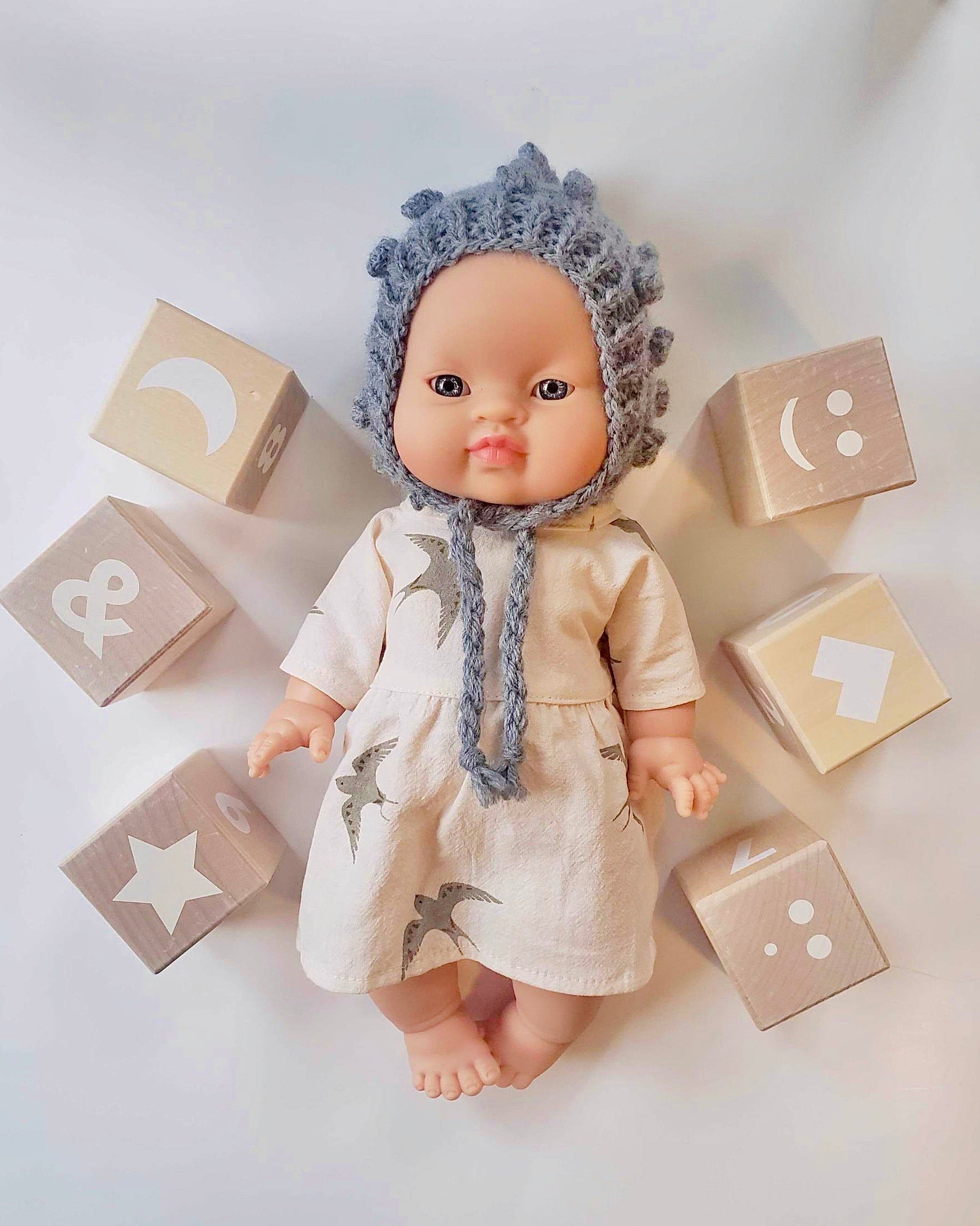 MiniKane Asian Baby Girl Doll with Blue Eyes Dolls Minikane   